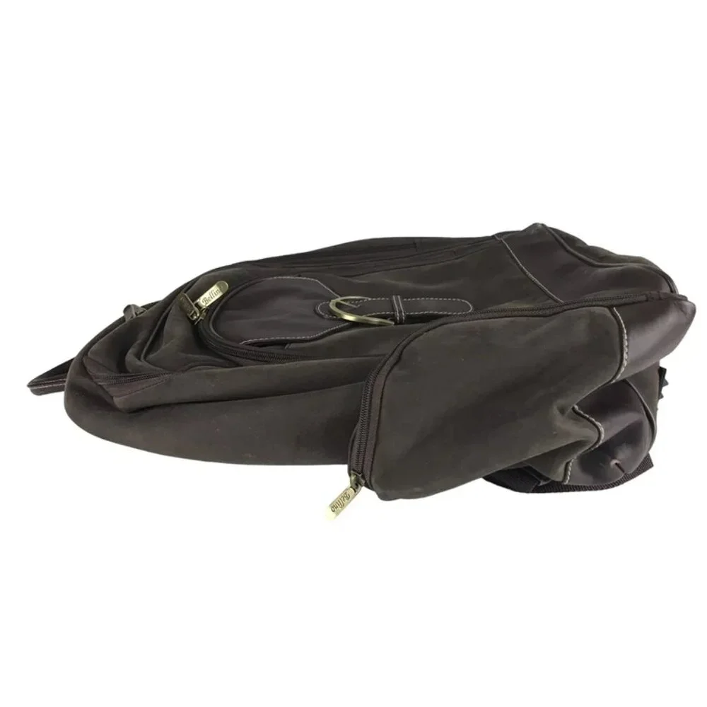 Bellino Unisex Adults Brown Inner Dividers Zipper Shoulder Strap Laptop‎ Bag